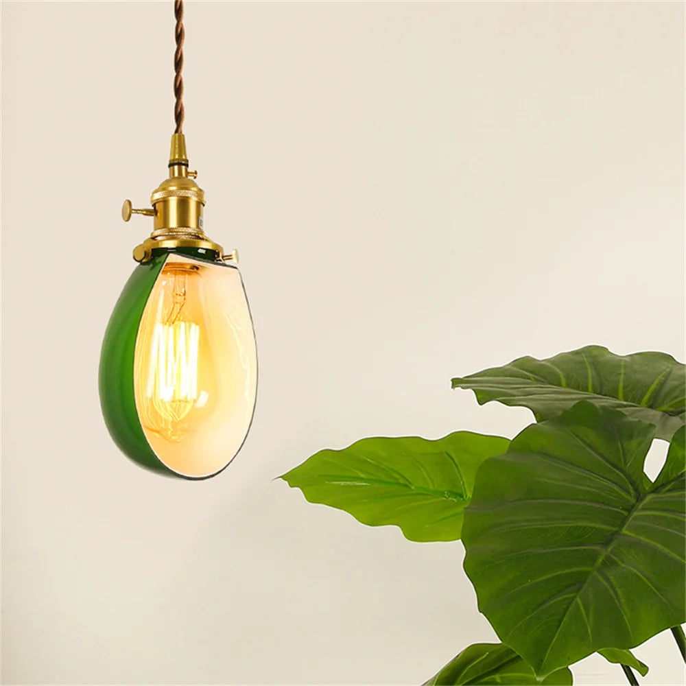 suspension industrielle vintage en cuivre et verre pour loft - vue 11 sur 12