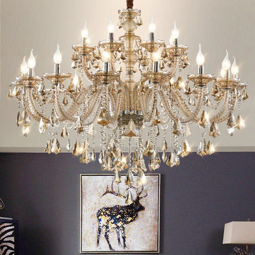 lustre en cristal moderne pour décoration intérieure élégante - vue 3 sur 15