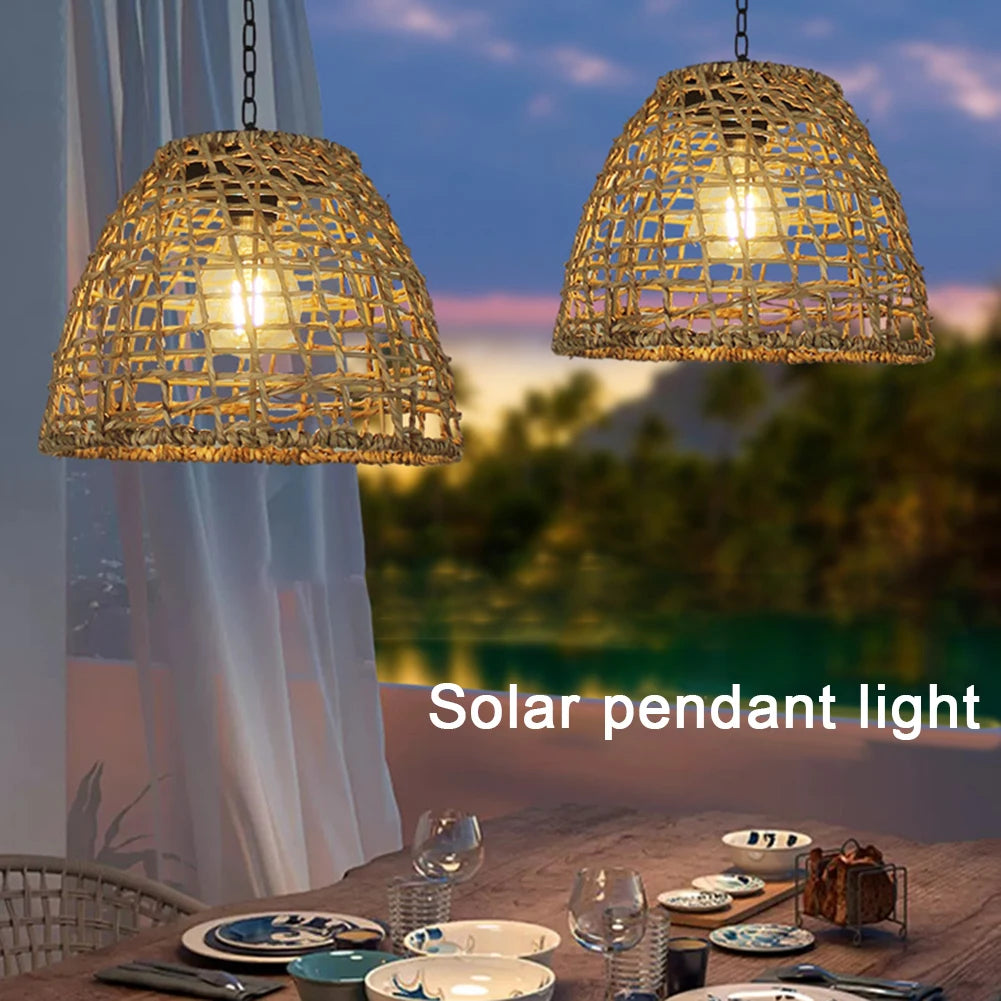 lampe solaire à led décorative vintage pour extérieur