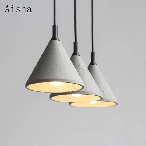 suspension en ciment style industriel pour café et magasin