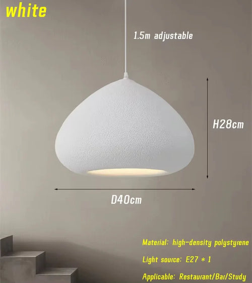 suspension nordique wabi sabi à led pour restaurant lumineux - vue 7 sur 10