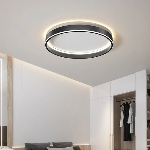 Minimalist round LED ceiling light for home improvement - vue 2 sur 12