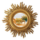 miroir décoratif mural sun apolo art designs or argent
