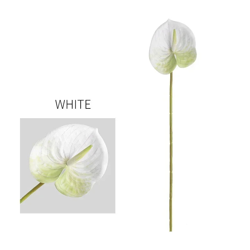 feuilles d'anthurium artificielles pour décoration florale et jardin - vue 20 sur 24