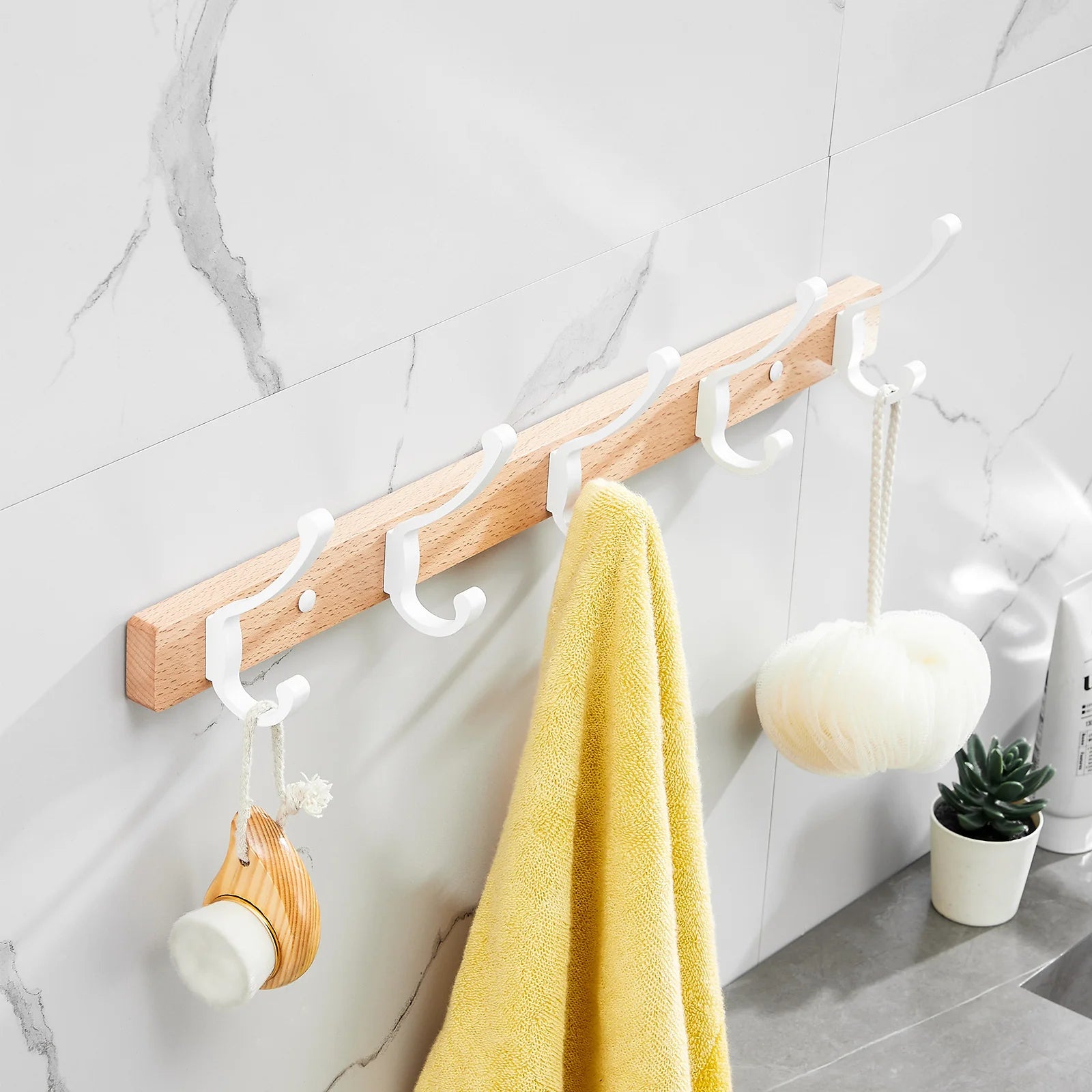 crochet mural en bois pour rangement et décoration intérieure - vue 11 sur 12