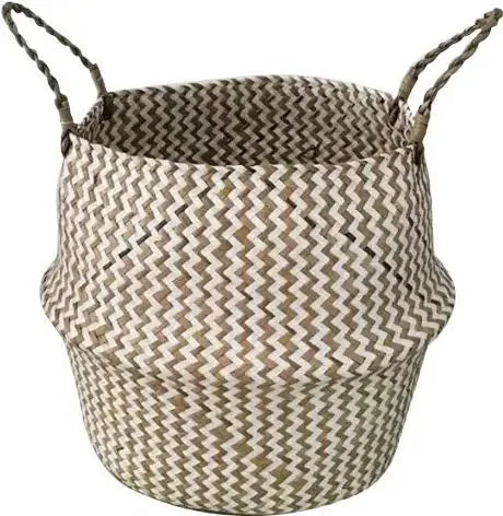 panier pliable en rotin pour rangement et décoration - vue 9 sur 11