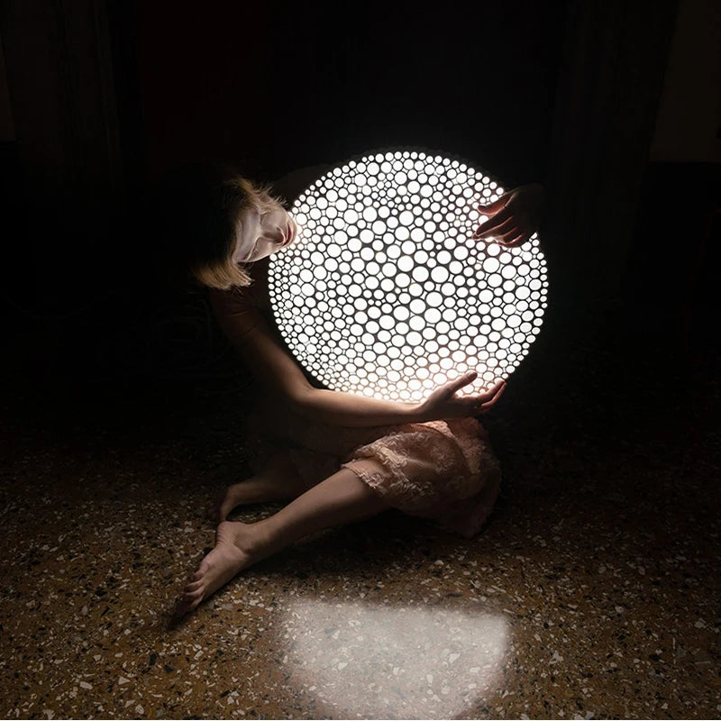 plafonnier led minimaliste en nid d'abeille créatif et élégant - vue 4 sur 12