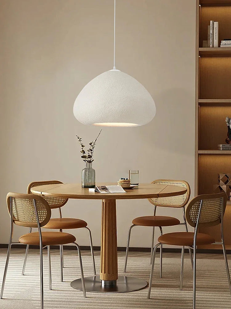 Nordic Handmade Wabi Sabi Pendant Light Restaurant Cream Style Table Lamp Loft Bedroom Decor LED Chandelier Kitchen Accessories - vue 3 sur 11