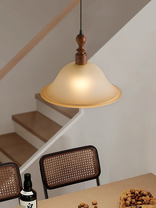 suspension en bois massif style rétro japonais pour décor intérieur - vue 2 sur 8