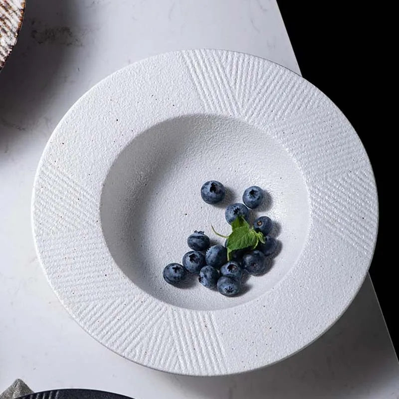 Assiette creuse ceramique style chapeau paille japonais kawaii - vue 6 sur 6