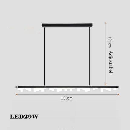 Modern minimalist gold and black chandelier for pendant lighting - vue 8 sur 12