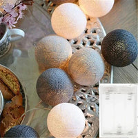 guirlande lumineuse led en boules de coton pour décorations festives
