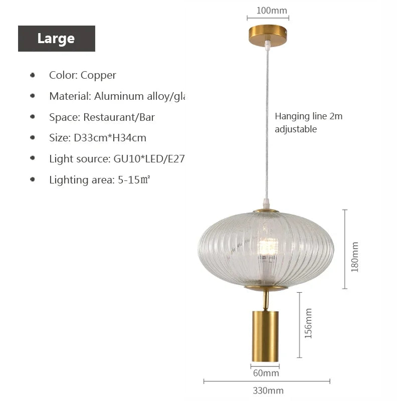 suspension en verre rétro design pour décoration intérieure - vue 16 sur 18