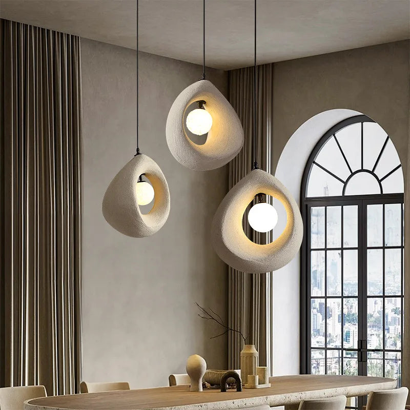 Nordique Wabi Sabi suspension LED lumières salle à manger salon Bar Loft chambre minimalisme suspendre lampes décor à la maison éclairage intérieur lampe - vue 3 sur 30