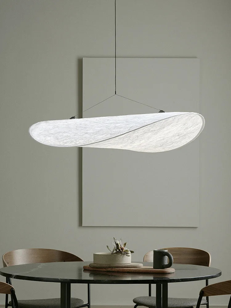 Suspension en soie silencieuses salon salle à manger cuisine Suspension blanche nordique Vertigo lumières Led Bar Restaurant éclairage en tissu - vue 4 sur 6