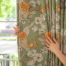 Rideau occultant motif floral style moderne pour salon