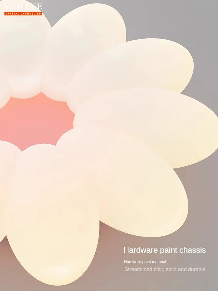 plafonnier led fleurs pour chambre d enfant trois couleurs lumière - vue 5 sur 10