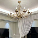 American retro crystal chandelier, French creative candle design, bedroom, living room, study, interior decoration lamp