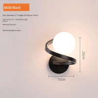 applique murale led boule de verre moderne décoration nordique luminaire intérieur