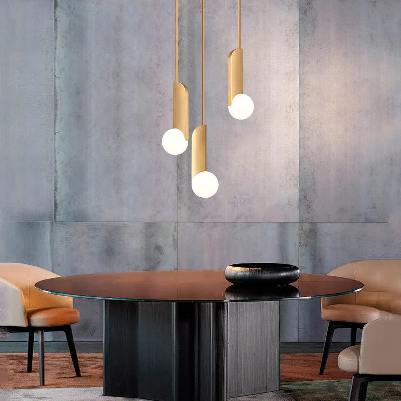 Suspension design chromée dorée nordique pour chambre à coucher - vue 4 sur 8