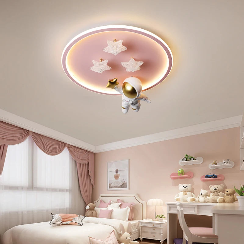 plafonnier moderne astronaute lampe créative pour enfants - vue 2 sur 8