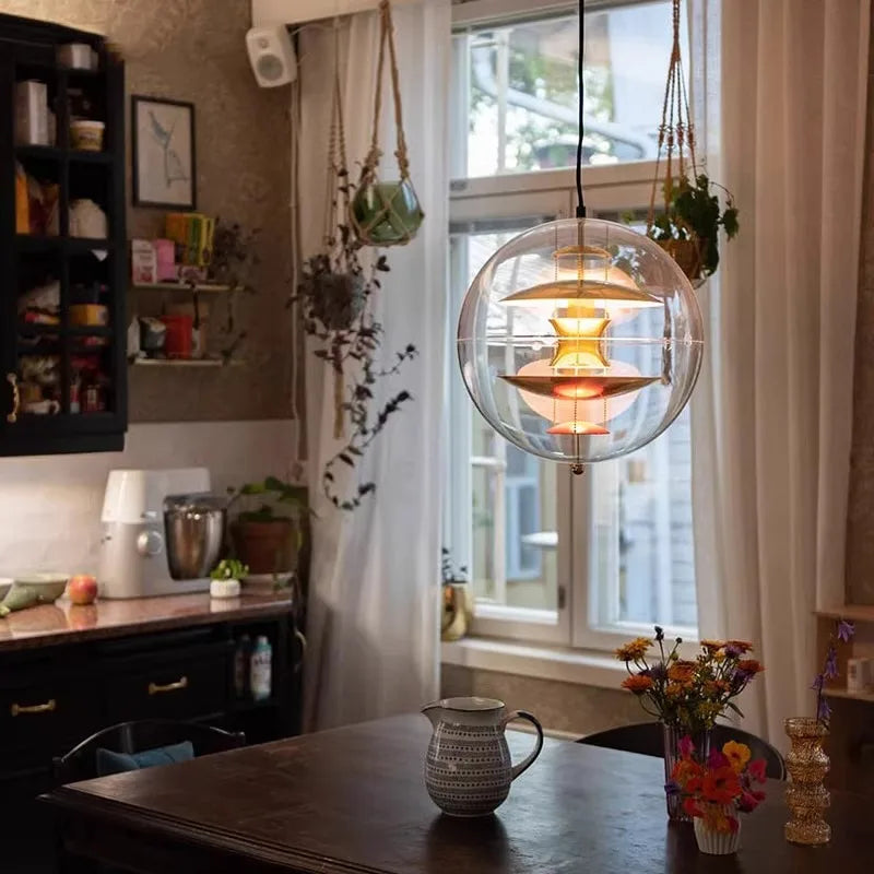 lustre moderne en acrylique design danois pour décoration intérieure - vue 4 sur 9