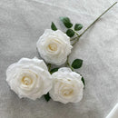 fleurs artificielles en velours roses décoratives pour intérieur