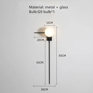Modern creative ball wall light with glass shade