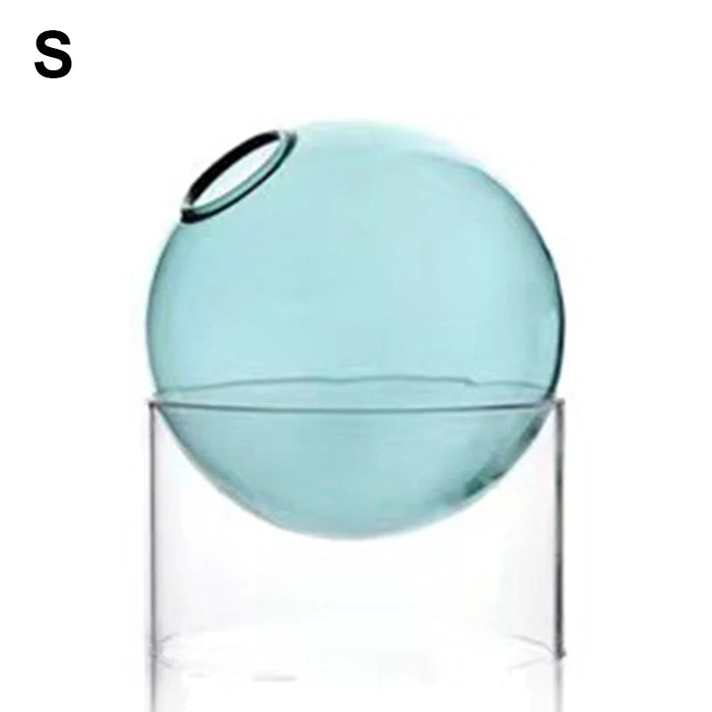 mini vase rond en verre pour décoration hydroponique écologique - vue 15 sur 18