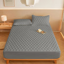 1PC Thicken Solid Color Checked Mattress Cover,Cotton-padded Breathable,Dust Proof,All SeasonsSuitable For The Bedroom,