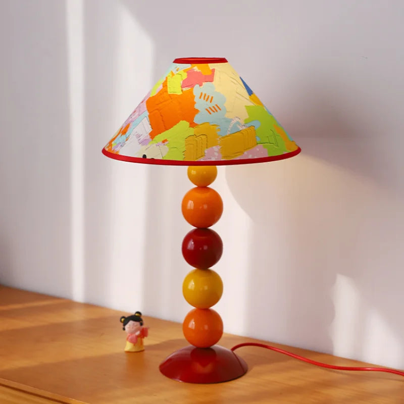 Vintage Nordic design desk lamp with colourful stones - vue 4 sur 8