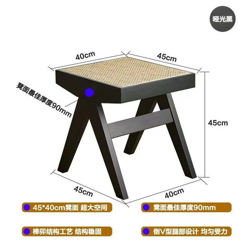banc en rotin tressé style japonais ancien pour petit espace - vue 18 sur 18