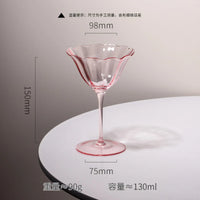 Verres à vin vintage fleur style cristal cocktail