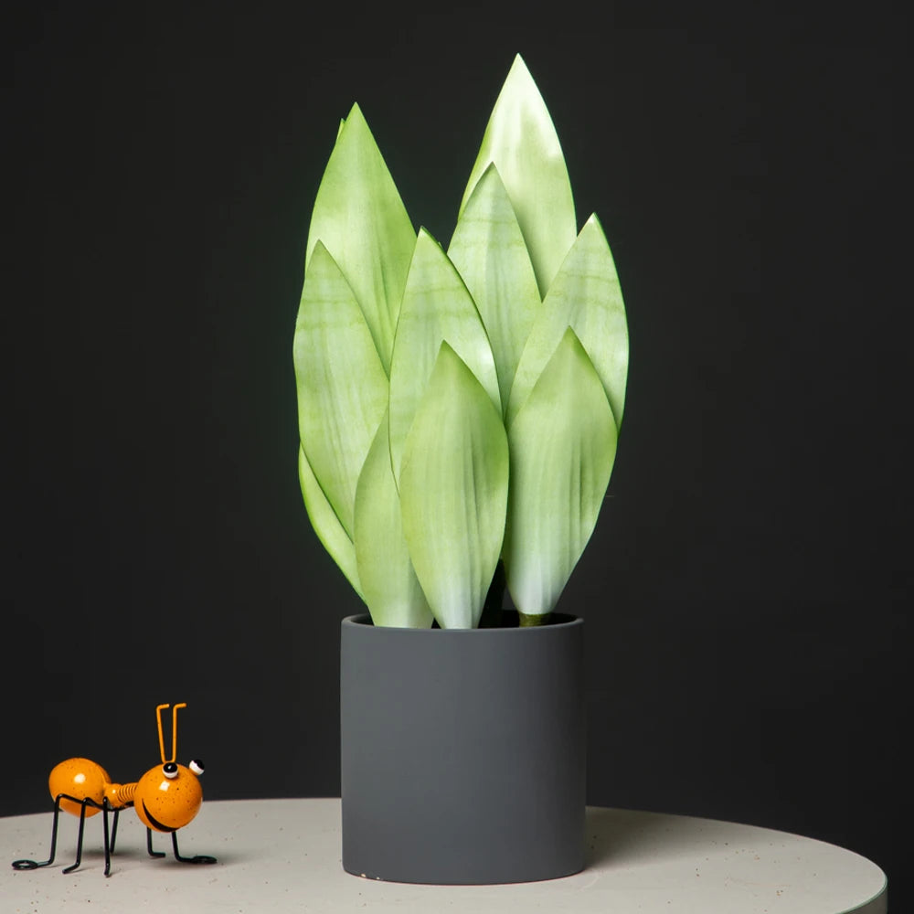 plante tropicale artificielle avec feuilles d'orchidée pour décoration intérieure - vue 4 sur 7