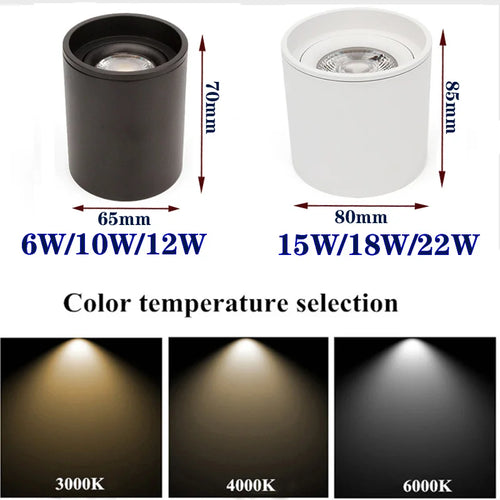nouveaux spots led cylindriques à intensité variable pour éclairage intérieur - vue 7 sur 8