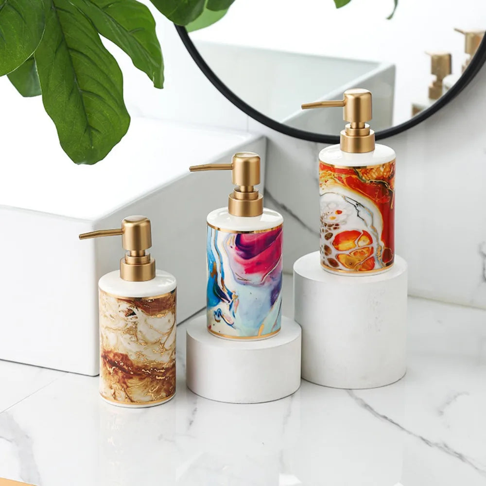 distributeur de savon doré créatif pour salle de bain - vue 3 sur 12