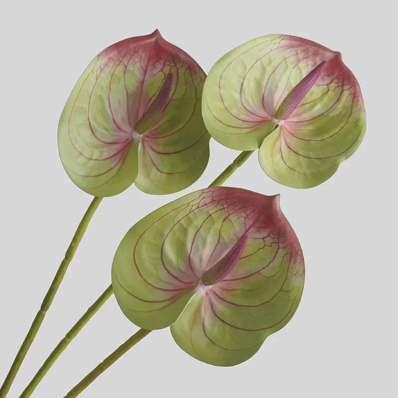 feuilles d'anthurium artificielles pour décoration florale et jardin - vue 10 sur 24
