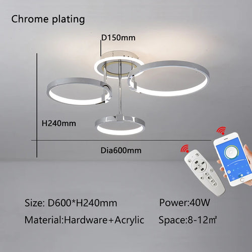 plafonnier led moderne design élégant pour intérieur lumineux - vue 11 sur 10