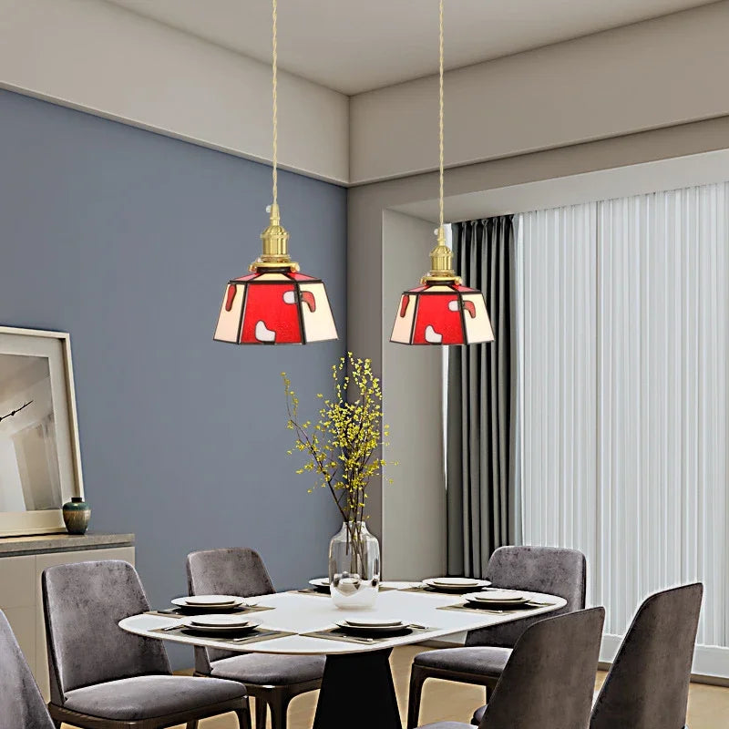 lustre en verre lumineux pour décoration intérieure nordique - vue 5 sur 9