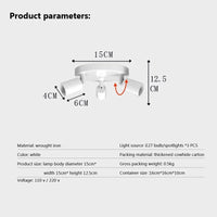 Plafonniers LED nordiques 3 têtes Chrome rotatif allée éclairage projecteurs pour balcon entrée couloir décor Luminaires Lustre