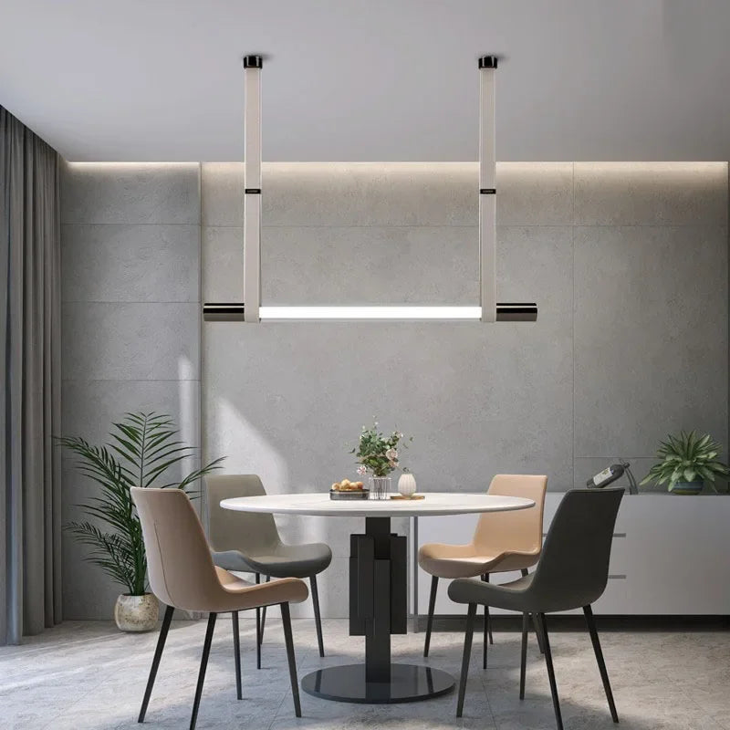 suspension moderne en verre tube pour décoration intérieure - vue 4 sur 7