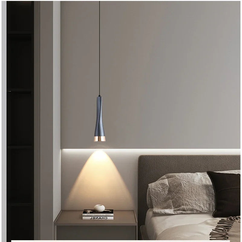 Lamp Modern Bedside Lights Elegant Aluminum Light Fixtures Adjustable Mini Metal Ceiling Lights For Kitchen Island Dining Room - vue 6 sur 10