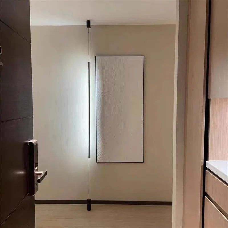 Minimalist hanging LED floor lamp modern design for interior decoration - vue 4 sur 12