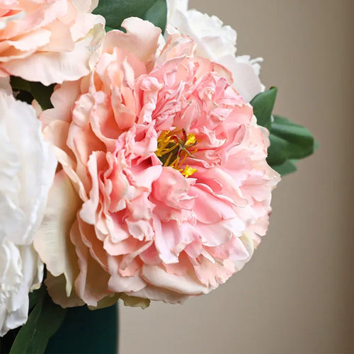 Artificial silk peony plant for interior decoration realistic flowers - vue 6 sur 12
