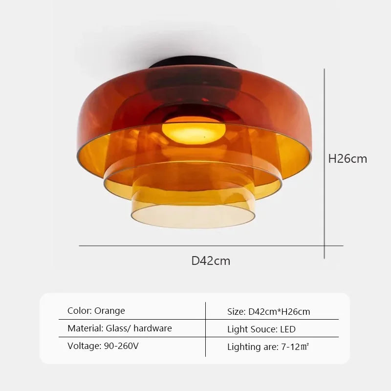 Plafonnier en verre nordique chambre à coucher plafonnier médiéval pour Restaurant Simple moderne créatif salle à manger lampes de décoration - vue 4 sur 21