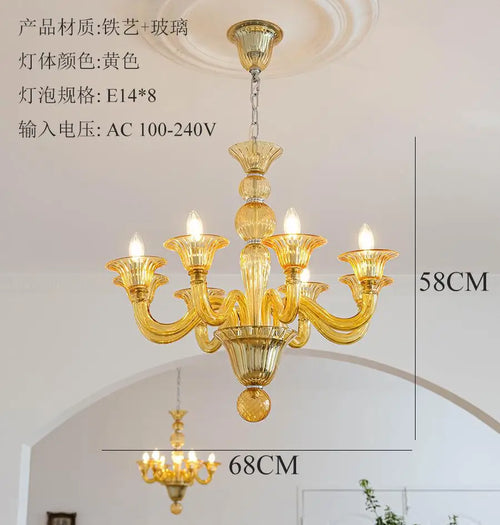 lustre led en cristal pour décoration intérieure élégante - vue 14 sur 15
