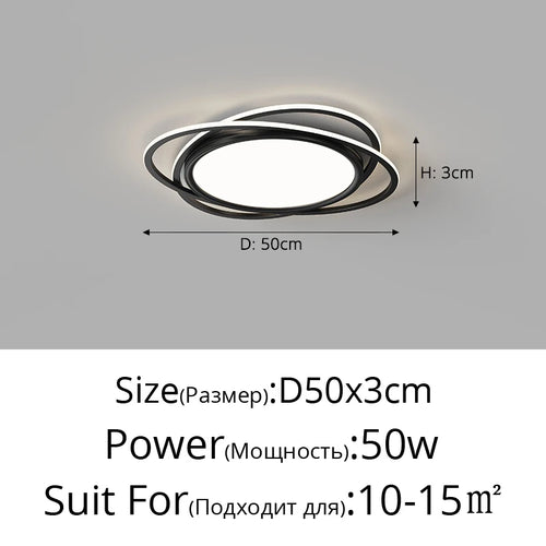 Minimalist LED ceiling light for cosy indoor lighting - vue 12 sur 12