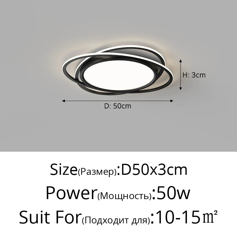 Minimalist LED ceiling light for cosy indoor lighting - vue 11 sur 12
