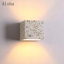 Decorative minimalist industrial style cement LED wall light