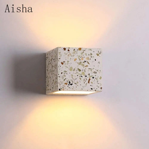 Decorative minimalist industrial style cement LED wall light - vue 2 sur 10